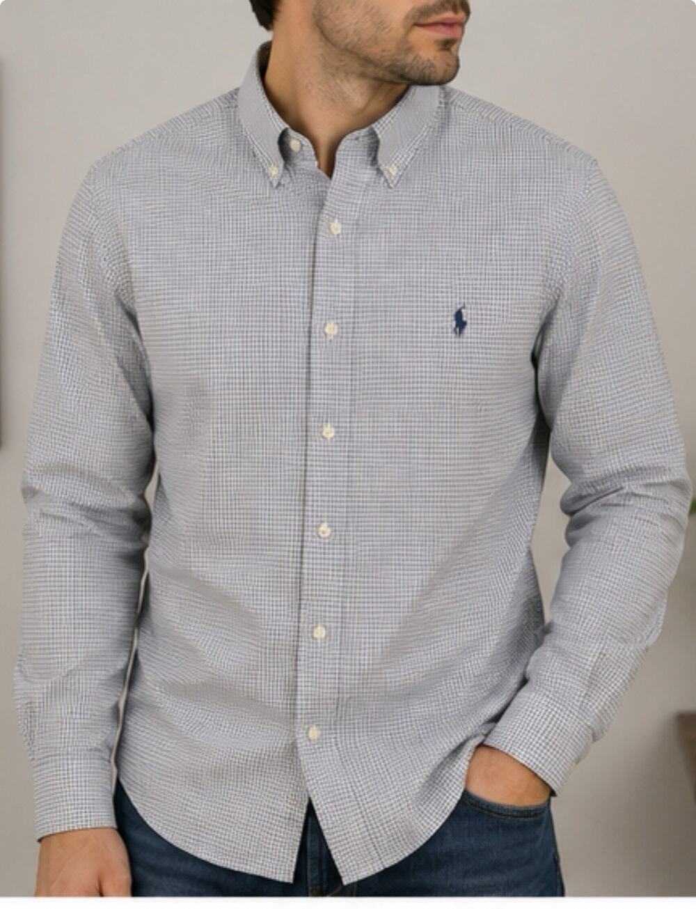 Polo Ralph Lauren Blake Mens XXL Check Long Sleeve Button Down Shirt Cotton